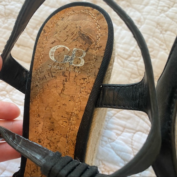 Gianni Bini Black Wedge Sandals, 4.5” - Picture 6 of 8